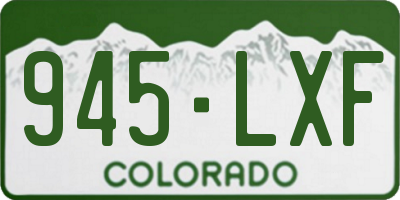 CO license plate 945LXF