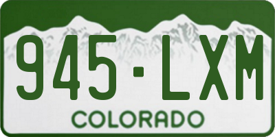 CO license plate 945LXM