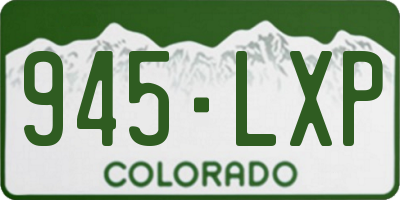 CO license plate 945LXP