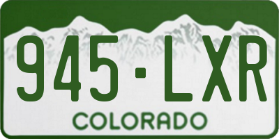 CO license plate 945LXR