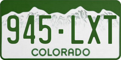 CO license plate 945LXT