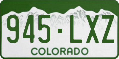 CO license plate 945LXZ