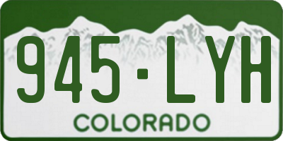 CO license plate 945LYH