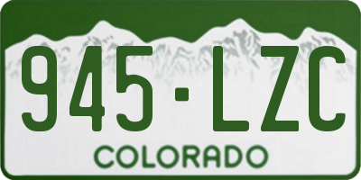 CO license plate 945LZC