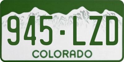 CO license plate 945LZD