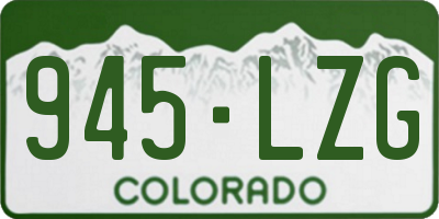 CO license plate 945LZG