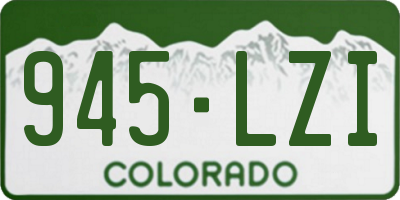 CO license plate 945LZI