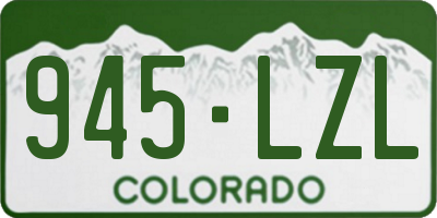 CO license plate 945LZL