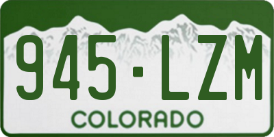 CO license plate 945LZM