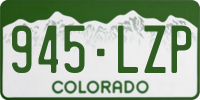 CO license plate 945LZP