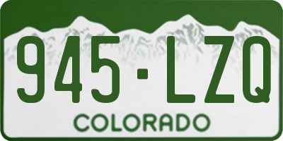 CO license plate 945LZQ