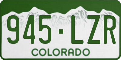CO license plate 945LZR