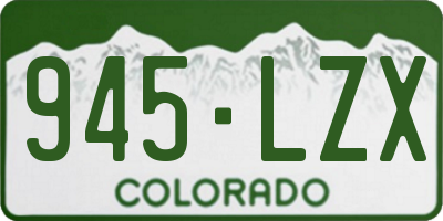 CO license plate 945LZX