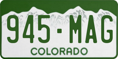 CO license plate 945MAG