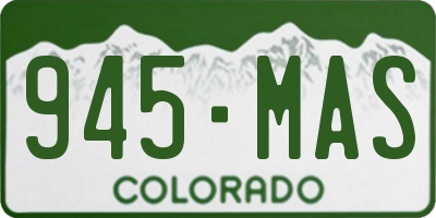 CO license plate 945MAS