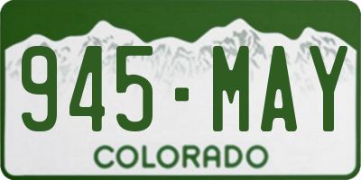 CO license plate 945MAY
