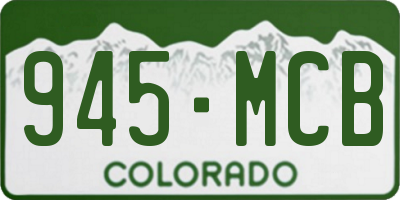 CO license plate 945MCB
