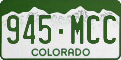 CO license plate 945MCC
