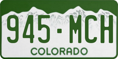 CO license plate 945MCH