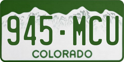 CO license plate 945MCU