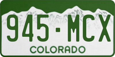 CO license plate 945MCX