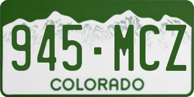 CO license plate 945MCZ