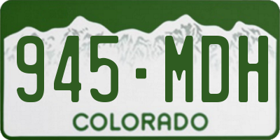 CO license plate 945MDH