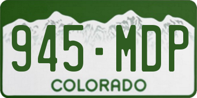CO license plate 945MDP