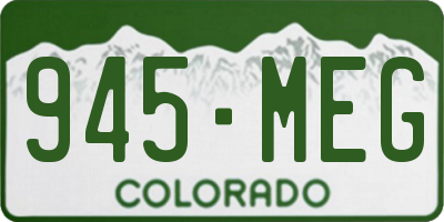 CO license plate 945MEG