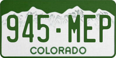 CO license plate 945MEP