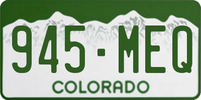 CO license plate 945MEQ