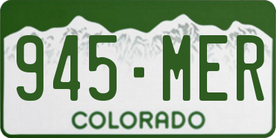 CO license plate 945MER