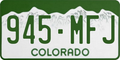 CO license plate 945MFJ