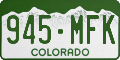 CO license plate 945MFK
