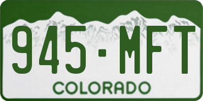 CO license plate 945MFT