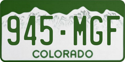 CO license plate 945MGF