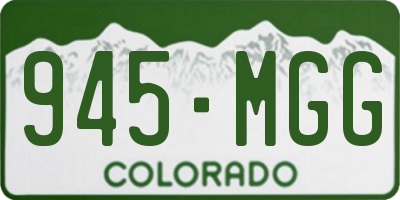 CO license plate 945MGG