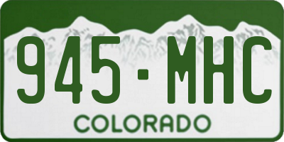 CO license plate 945MHC