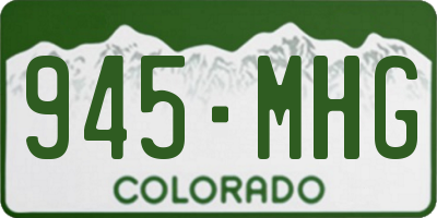 CO license plate 945MHG