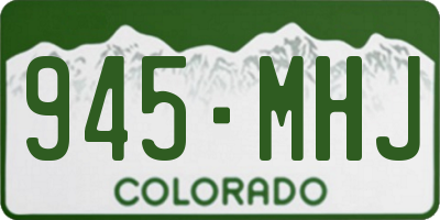 CO license plate 945MHJ