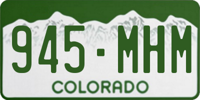 CO license plate 945MHM