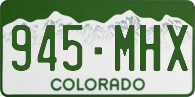 CO license plate 945MHX