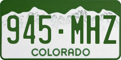 CO license plate 945MHZ