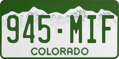 CO license plate 945MIF