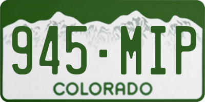 CO license plate 945MIP