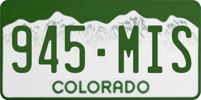 CO license plate 945MIS