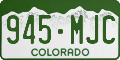 CO license plate 945MJC