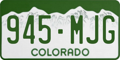 CO license plate 945MJG