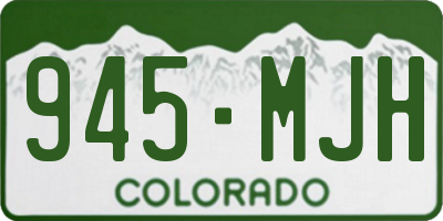 CO license plate 945MJH