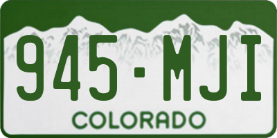 CO license plate 945MJI